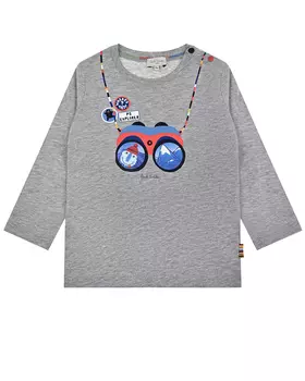 Серая толстовка с принтом "бинокль" Paul Smith детская