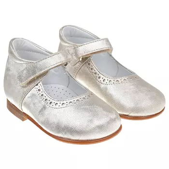 Серебристые туфли на липучке Beberlis детские