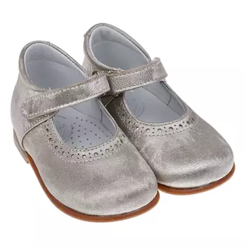 Серебристые туфли с перфорацией Beberlis детские