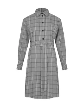 Серое платье-рубашка в клетку Dan Maralex