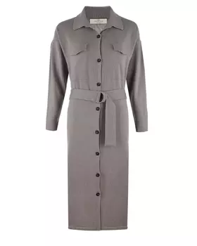 Серое платье с поясом Panicale