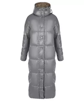 Серое стеганое пальто Naumi
