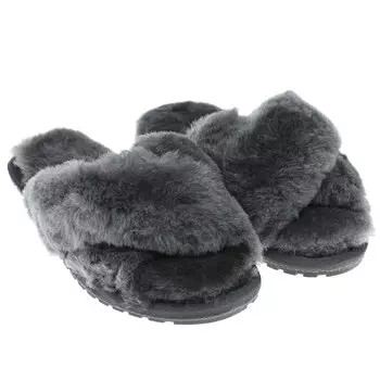 Серые меховые тапочки EMU Australia детские