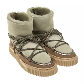 Серые угги на шнуровке Voile blanche