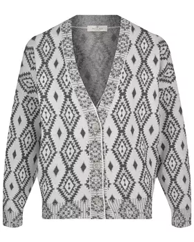 Серый кардиган с узором "ромбы" Panicale
