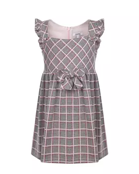 Серый сарафан в клетку Aletta детский