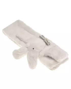 Серый шарф из эко-меха с декором "заяц" Monnalisa детский