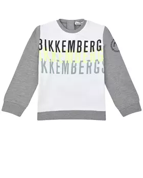 Серый свитшот с белой вставкой Bikkembergs детский