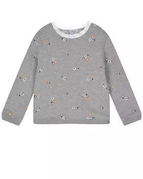 Серый свитшот с цветочным принтом Tartine et Chocolat детский