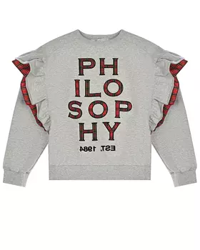 Серый свитшот с оборками Philosophy детский