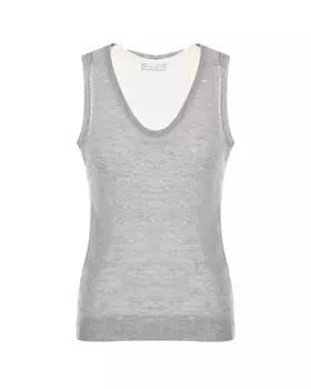 Серый топ из кашемира Genious