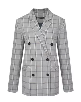 Серый жакет в клетку Dan Maralex
