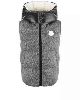 Серый жилет с капюшоном Moncler детский