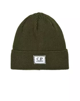 Шапка цвета хаки CP Company детская
