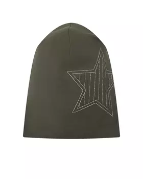 Шапка цвета хаки с декором "звезда" Catya