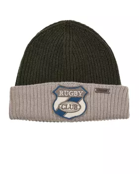 Шапка цвета хаки с нашивкой "Rugby Club" Il Trenino детская