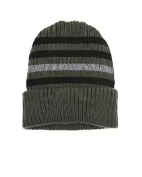 Шапка цвета хаки в полоску Catya детская