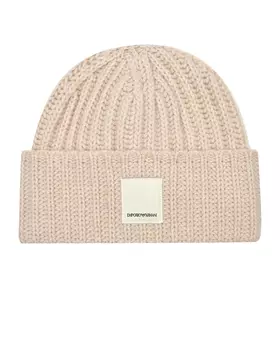 Шапка кремового цвета Emporio Armani детская