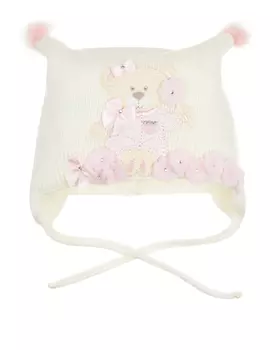 Шапка кремового цвета с декором "медвежонок" Joli Bebe детская