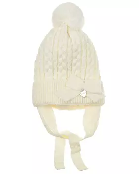 Шапка кремового цвета с помпоном Il Trenino детская