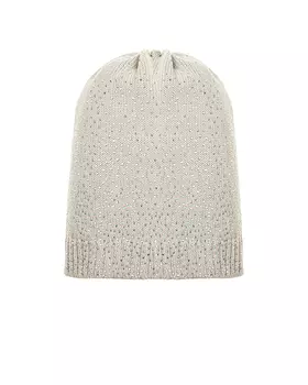 Шапка кремового цвета со стразами Regina