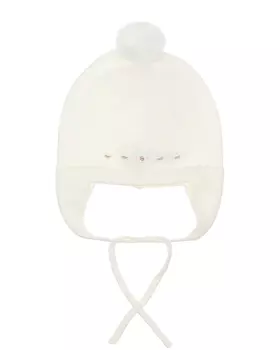 Шапка молочного цвета с помпоном Tomax детская