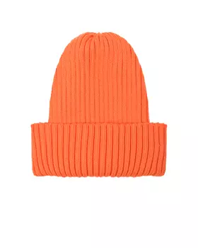 Шапка оранжевого цвета с отворотом Jan&Sofie