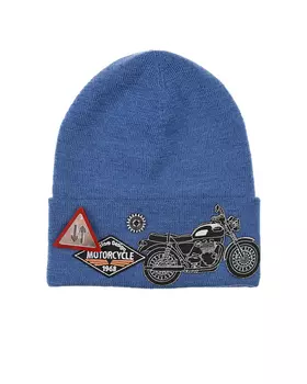 Шапка с патчем "мотоцикл" Regina детская