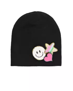 Шапка с патчем "смайлик" Regina детская