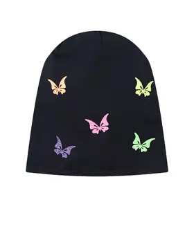 Шапка с принтом "разноцветные бабочки" Catya