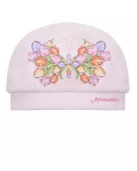 Шапка с принтом "тюльпаны" Monnalisa