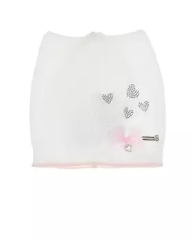 Шапка с сердцами из стразов Il Trenino