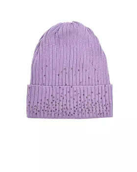 Шапка со стразами, лиловая Regina