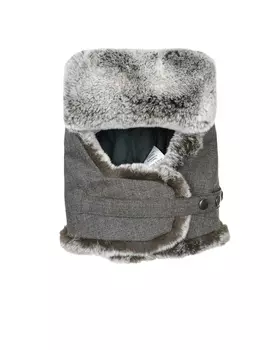 Шапка-ушанка с мехом кролика Рекс Plooml детская