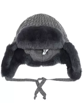 Шапка-ушанка с меховой подкладкой Chobi детская