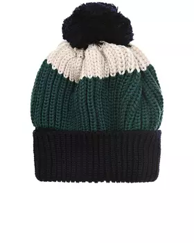 Шапка в полоску с помпоном Catya детская