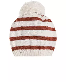 Шапка в полоску с помпоном Marlu детская