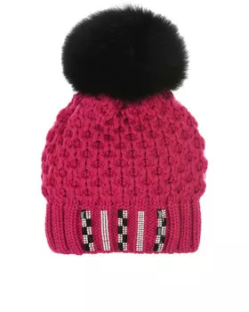 Шерстяная шапка цвета фуксии Joli Bebe детская