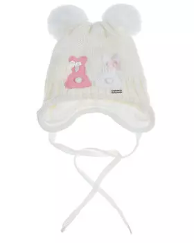 Шерстяная шапка с декором "зайчики" Il Trenino детская