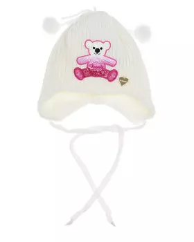 Шерстяная шапка с мишкой из пайеток Il Trenino детская