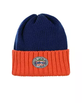 Шерстяная шапка с оранжевым отворотом Regina детская