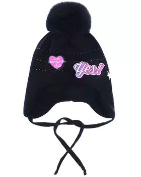 Шерстяная шапка с патчем "Yes" Il Trenino детская