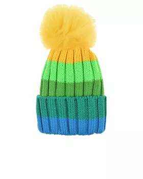 Шерстяная шапка с радужным принтом Regina детская