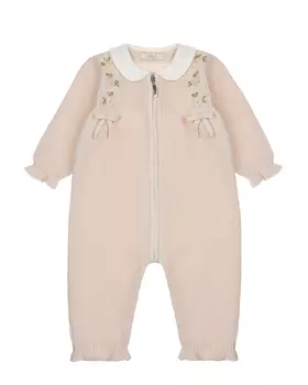 Шерстяной комбинезон с цветочной аппликацией Tomax детский