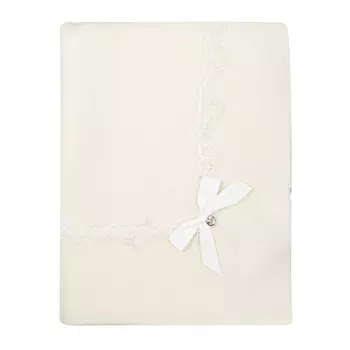 Шерстяной плед молочного цвета, 100х100 см Miacompany детский