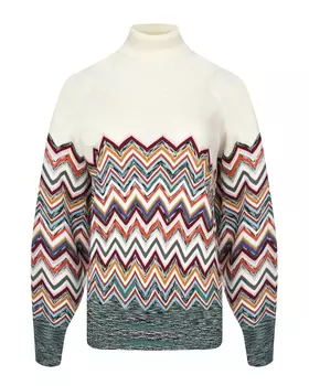 Шерстяной свитер с геометрическим узором Missoni