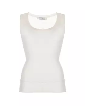 Шерстяной топ молочного цвета Genious