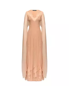 Шифоновое платье с накидкой Alberta Ferretti