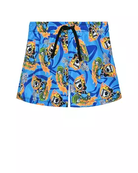 Шорты для купания с принтом Барт Симпсон, синие Mousse kids