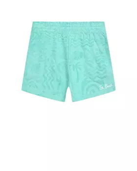 Шорты с пляжным узором в тон Saint Barth
